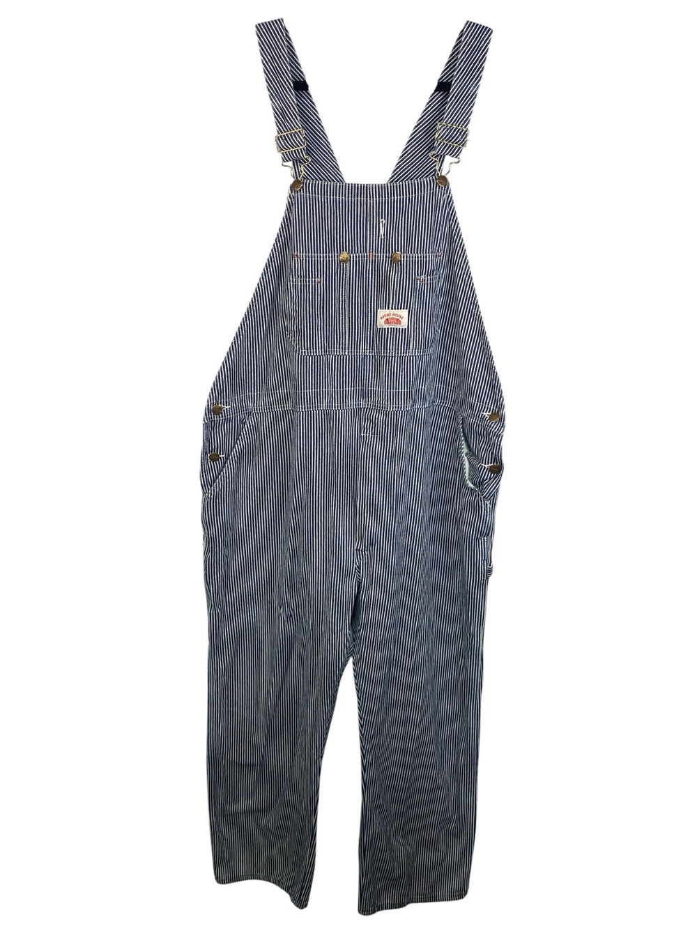 Round House Striped Blue Railroad-Style  Overalls Men’s 44x32